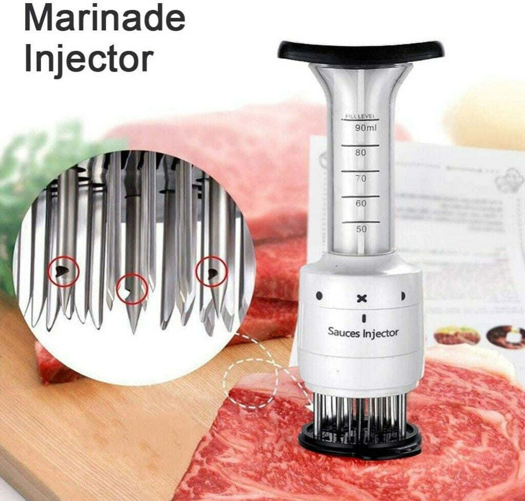 Meat Marinade Injector Stainless Steel Cooking Tool Tenderizer Needle BBQ Flavor 