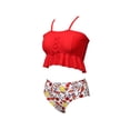 thumbnail image 5 of Nituyy Parent-Child Bikini Set Ruffle Camisole and Panty Swimsuit Summer, 5 of 6