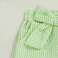 thumbnail image 5 of Sopiago Toddler Baby Girl Shorts Gingham Plaid Shorts Summer Casual Elastic Waist Shorts Pants Bottoms for Toddler Baby (Light Green,9-12 Months), 5 of 6