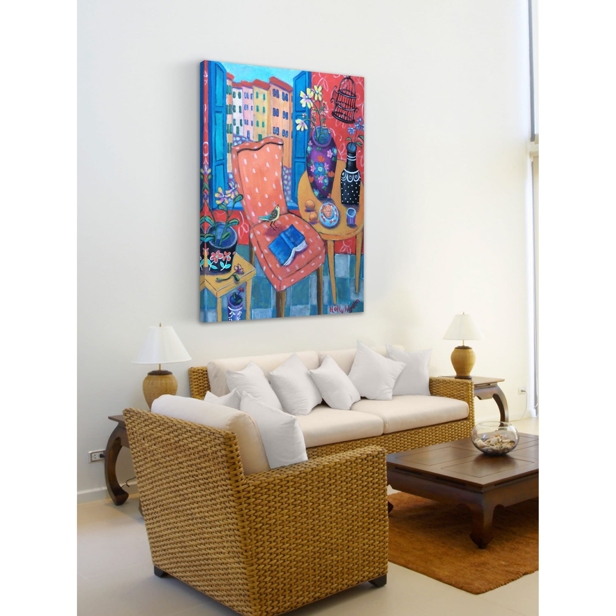 "A Salon of Many Colors" Painting Print on Canvas