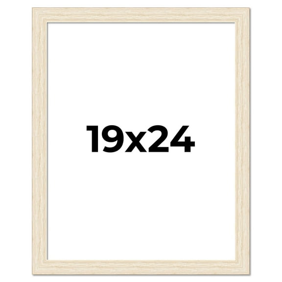19x24 Frame White Real Wood Picture Frame Width 1.5 inches | Interior Frame Depth 0.5 inches | Barn