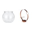thumbnail image 1 of Acuario de escritorio,Pecera pequeña transparente,pecera,jarrón,mesa,Portabotellas de vino,Soporte para botellas de vino,soporte para botellas de vino,estante de hierro,Decoración de, 1 of 8
