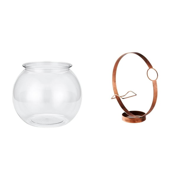 Acuario de escritorio,Pecera pequeña transparente,pecera,jarrón,mesa,Portabotellas de vino,Soporte para botellas de vino,soporte para botellas de vino,estante de hierro,Decoración de