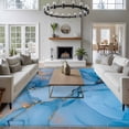 thumbnail image 3 of 8'x10' Area Rugs, Blue Marble Indoor Outdoor Area Rug for Living Room Bedroom, Modern Abstract Ombre Marble Ink Painting Washable Bathroom Rugs Kitchen Floor Carpet Mats Home Decor Aesthetic, 3 of 8