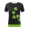 thumbnail image 4 of CHOK Ichuanyi Hauts pour Femmes Liquidation d'Été T-Shirt Décontracté à Manches Courtes Imprimé Lettre Col Rond Ample Blouse, 4 of 4