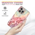 thumbnail image 5 of CASEFIV for iPhone 16 Pro Max Case,Marble Pattern 3 in 1 Heavy Duty Shockproof Rugged Hard PC+Soft Silicone Drop Protective Girls Women Cover,Rose Gold, 5 of 7