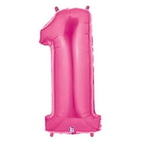 Burton & Burton 40" Number 1 Shape Pink Balloon