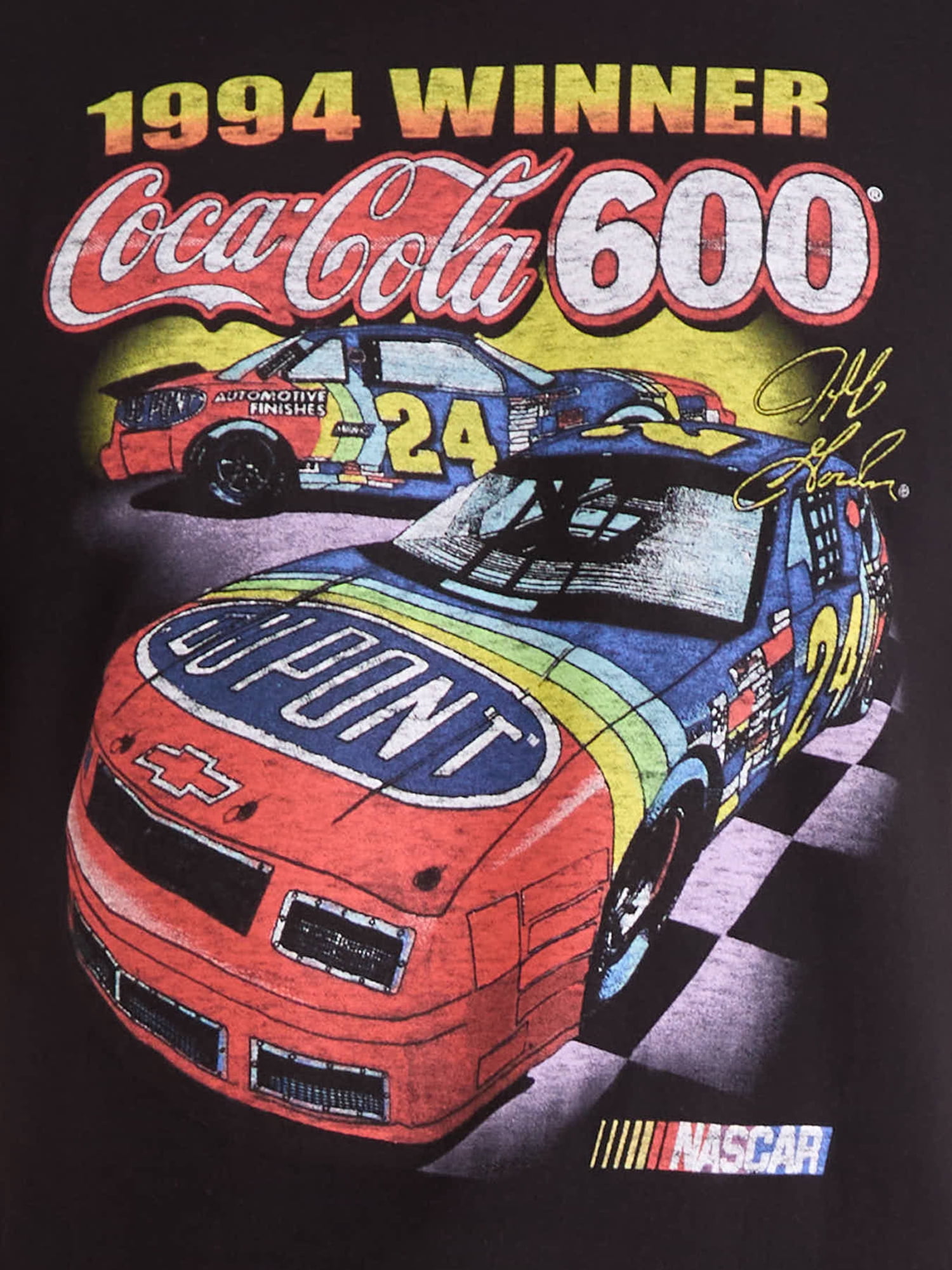 NASCAR Men's and Big Men's Coca-Cola 600 Cotton Graphic Tee with Short Sleeves Sizes S-3XL