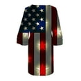 thumbnail image 5 of EGNMCR 4th of July Dresses for Women 2024 Plus Size Fashion Summer Independence Day Printed Long Sleeve Maxi Dress Long Dress Summer Sale Clearance, 5 of 5