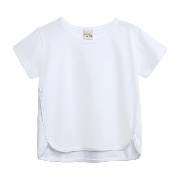 Chenyin Baby Toddler Short Sleeve T-Shirt for Boys Girls Cotton Tees Kids Solid Color Pullover Tops Summer Unisex Crewneck Undershirts for 9M-8T