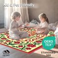 thumbnail image 4 of ODIKA 3'x5' Machine Washable Non-Slip Area Rug, Country Style Hooked with Blossoming Flower Design High Traffic Rug with Pad, Beige, 666939, 4 of 8