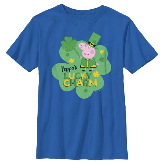Boy's Peppa Pig St. Patrick's Day Lucky Charm Graphic T-Shirt