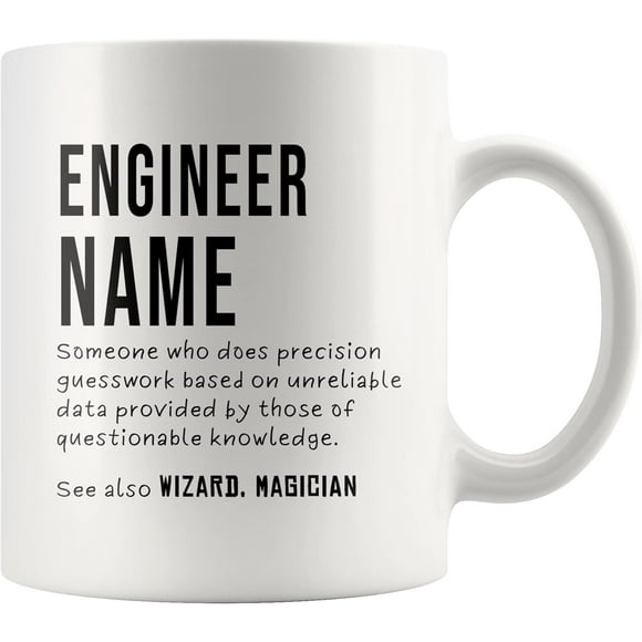 Panvola Engineer Definition Someone Who Does Precision Funny Engineer Gifts For Engineering Students Teachers Computer Civil Mechanical Electrical Software Engineer Ceramic Mug 11 oz (White)