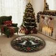 thumbnail image 5 of Btomtd 24" Round Christmas Area Rug for Living Room, Holiday Theme Decor Floor Mat and Carpet for Coffee Table, Household Bedroom Sofa Doormat, A-M, 5 of 6