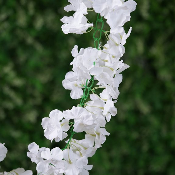 Balsa Circle 7 feet White 3D Chain Garland Silk Hydrangea Flowers 1 Garland Wedding Bouquets Centerpieces