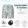 thumbnail image 3 of Fotbe Rabbit Burger Coffee Men’s Swim Trunks Quick Dry Swim Shorts Board Shorts with Mesh Lining-X-Large, 3 of 9