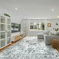thumbnail image 2 of Balacho Flame Resistant Gray Boho Floral Area Rug Living Room Carpet, 5' x 8', 2 of 7