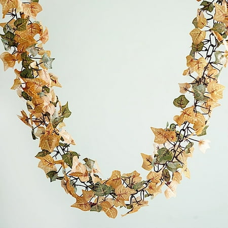BalsaCircle Fall Ivy 6 feet Long 3D Chain Leaves Artificial Autumn Garland - Wedding Party Reception Home Decorations