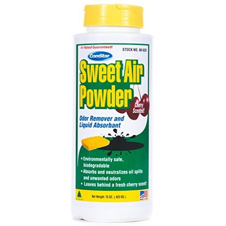 Comstar Sweet Air Powder, odor neutralizer powder with strong but pleasant cherry scent, work fast to eliminate unwanted odors for long periods Made in USA 15 Oz. 60-620 White (B01069LX6O)