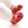 thumbnail image 2 of Zanarzt Sandales d'Été pour Bébé Sandales Plates pour Bébé Fille avec Bride Ornée de Bows et Semelles Souples Chaussures pour Bébé Mary Janes Rouges, 6-9 Mois, 2 of 5