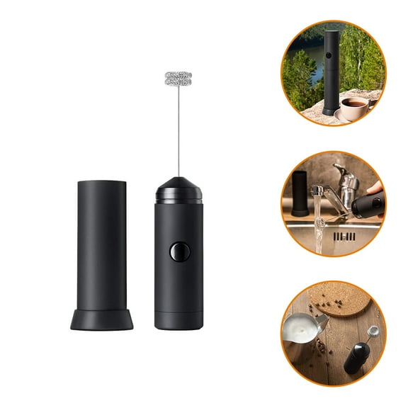OFFIGAM Electric Frother Handheld Automatic Mixer Black Kitchen Whisk for Coffee Latte Cappuccino