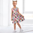 thumbnail image 7 of Girls Dress Pink Green Leaves Sleeveless Dress for Girls Hem A-Line Casual Sundress, 7 of 7