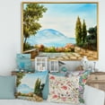 thumbnail image 2 of Designart 'Beautiful Mountains View By The Sea Side' Nautical & Coastal Framed Canvas Wall Art Print, 2 of 5