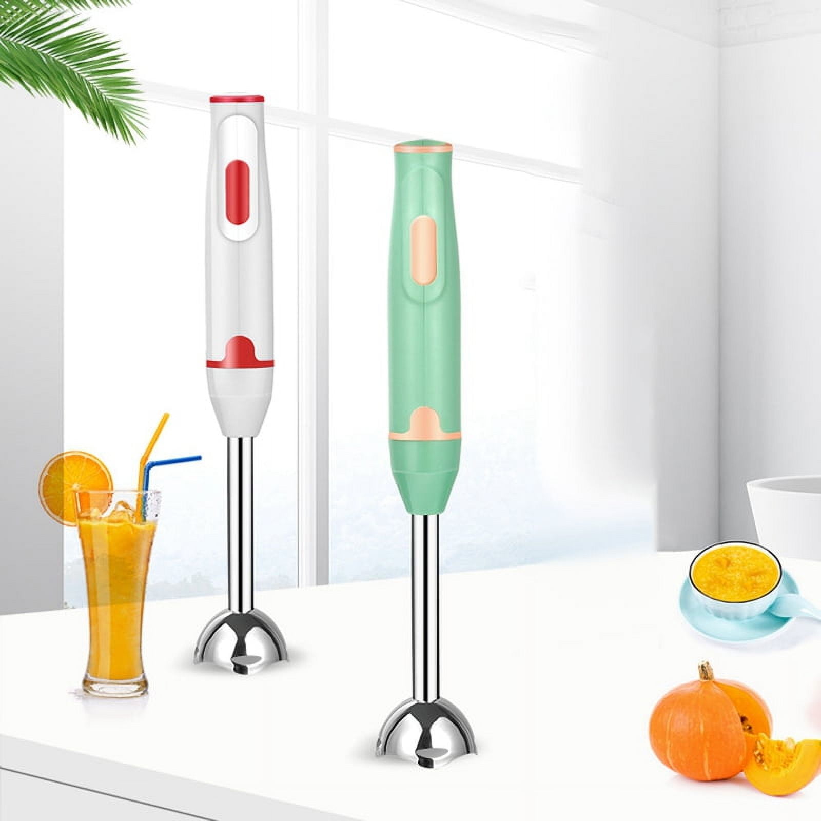 Hand Blender Kitchen Food Vegetable Grinder Food Mixer Purees Smoothies Shakes Sauces Soups Sage US Plug Green