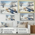 thumbnail image 4 of Designart "winters solitude Snow River wall art" Landscapes Floater Framed Wall Decor, 4 of 7
