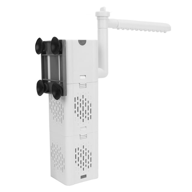 6W Aquarium Internal Filter, Adjustable Water Flows, Oxygen Boosting Function, Multi Layer Filtration, High Strength, Plastic Material, For Water Plants