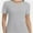 Grey, variant on Women's Crew Neck Ribbed Fitted Shirt Basic Short Sleeves Summer T Shirt Tops