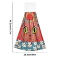 thumbnail image 3 of Wobogo Graffiti Cat Hand Towel Set of 2 Absorbent for Kitchen and Bathroom With Velcro Hanging Loop 18.2×14in, 3 of 7