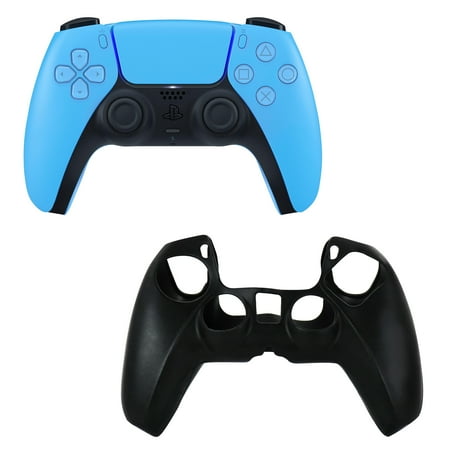 DualSense Controller in Starlight Blue with Silicone Sleeve