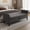 Grey + Velvet + Foam, variant on VEPXXP 51.5" Velvet Storage Bed Bench, Button Tufted Ottoman Bench with Curved Arms, End of Bed Entryway Hallway, Grey