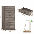 thumbnail image 2 of 55.12" Tall Dresser for Bedroom, 6 Drawer Dresser with Anti-Tip Kit, Oak Dresser, Wood Chest of Drawers, Extra Large Storage Organizer, 2 of 7