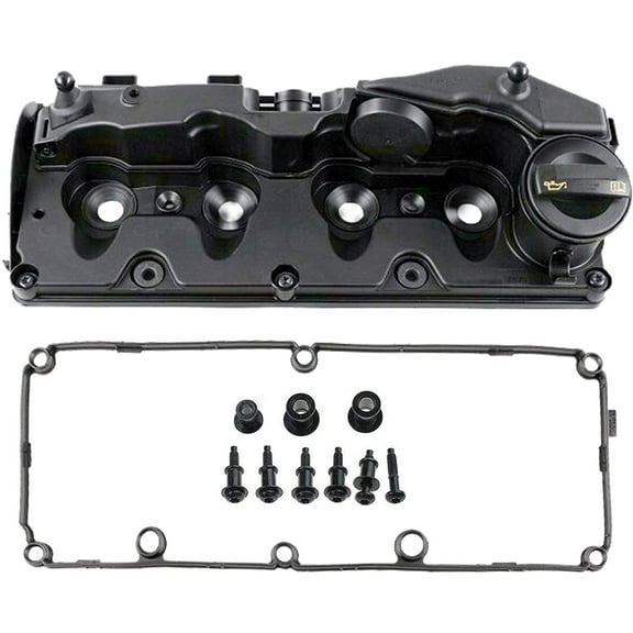 A-Premium Engine Valve Cover with Gasket & Cap & Bolts Compatible with Volkswagen Passat 2012-2014 2.0L Diesel