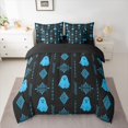 thumbnail image 2 of Feelyou Hippie Ghost Bedding Comforter Set 7pcs, Bohemian Damask Aztec King Bedding Sets, 2 of 8