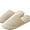 Beige, variant on Men's and Women's Washable Linen-Cotton Slippers: Striped Closed Toe with Gripped for Home Comfort
