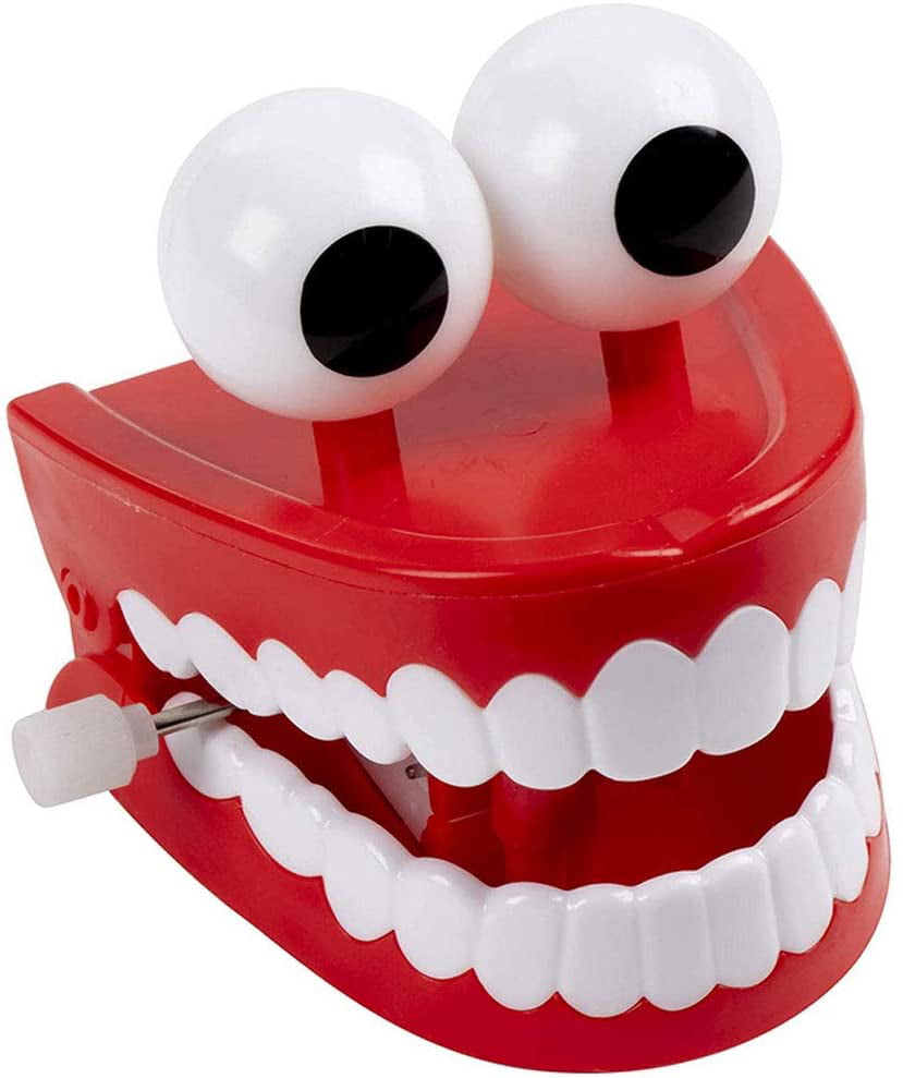 12 PC Chatter Teeth w/ Eyes Wind Up Toys Party Favors Prizes Halloween Gag Gifts 