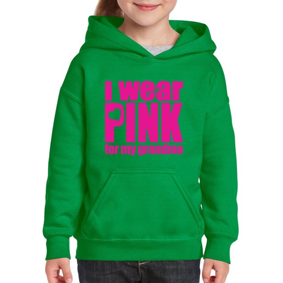 IWPF - Big Boys Hoodies and Sweatshirts, up to Big Boys Size 24 - I Wear Pink For Grandma