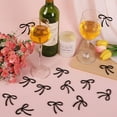 thumbnail image 6 of 50pcs Black and Pink Bows Drink Tags, Bowknot Drink Tag Ornament, Bow Wine Glass Charms Acrylic, for Birthday Wedding Coquette Tasting Party Decor Accessory, 6 of 9