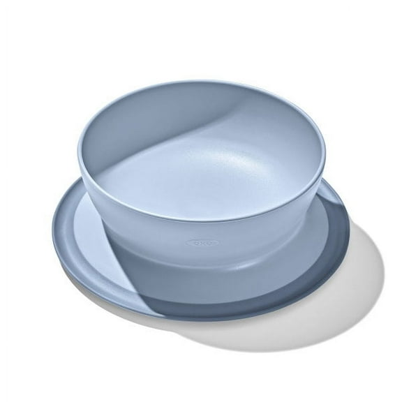 OXO Tot Baby and Toddler Stick and Stay Suction Bowl for 6  Months - Dusk