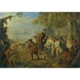 thumbnail image 3 of Jean-Baptiste Pater 24x18 Black Modern Framed Museum Art Print Titled - Figures in a Military Encampment with a Horseman Directing Troops, 3 of 5