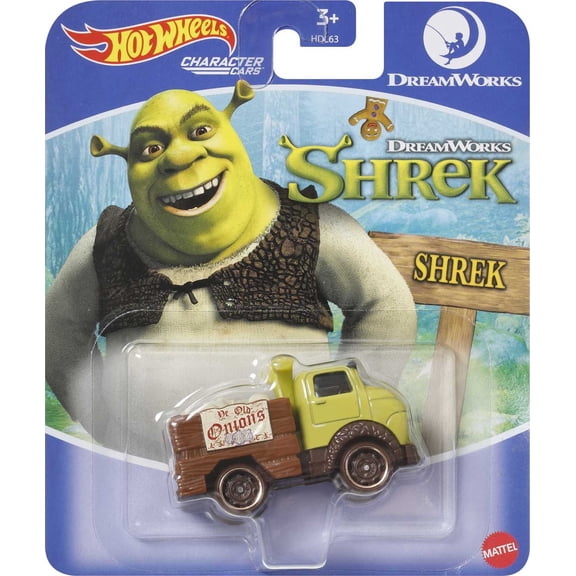 Hot Wheels Shrek Character Car, 1:64 Scale Toy Collectible Inspired by Popular Entertainment