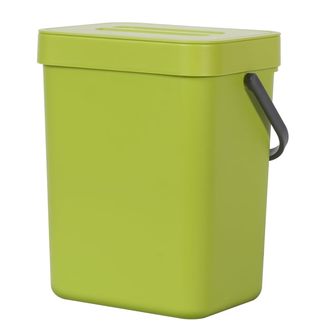 Bote de basura de pared EKO Puro de 5 l/1.32 galones con tapa verde