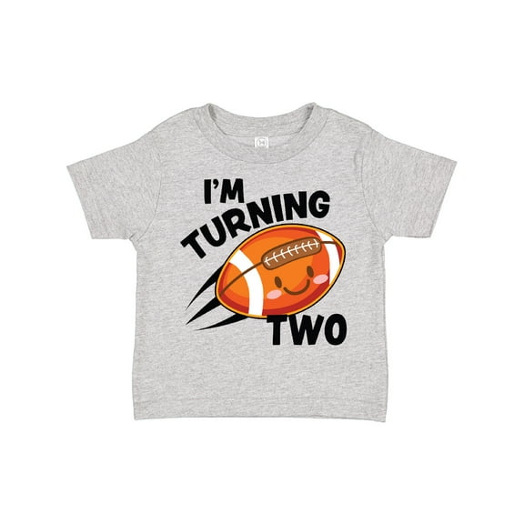 Inktastic Birthday I'm Turning Two with Football Boys or Girls Toddler T-Shirt