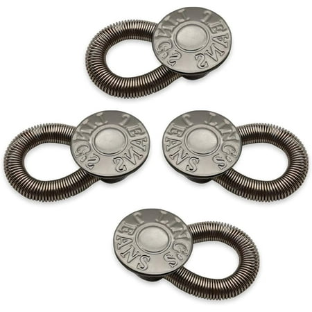 

Trimming Shop 17mm Waist Extender Elastic Spring Brass Button Versatile Waistband Extender for Jeans Trouser Denim Skirt Collar Maternity Dresses (Silver 20pcs)