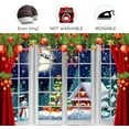 thumbnail image 3 of 4 x 4 ft Christmas Window Backdrop Winter Snow Snowmen Scene Xmas Tree House Cabin Gift Reindeer Party Decorations Banner Photography Backdrops Holiday Decorations Photo Booth Backdground Props, 3 of 5