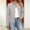 Gray, variant on Women's Lightweight Knit Cardigan Soft Button-Down Long Sleeve Solid Color Sweater, XL