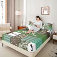 thumbnail image 3 of Erosebridal Animal Deer Mallard Duck Bed Sheets 4pcs For Boys Girls,Teens River Life Camo Geometric Grid King Sheets, 3 of 5
